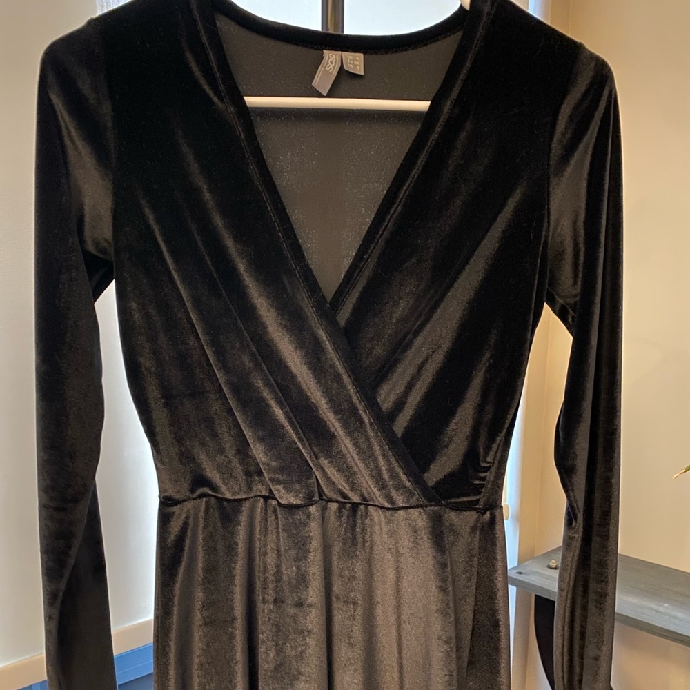 ASOS black velvet dress